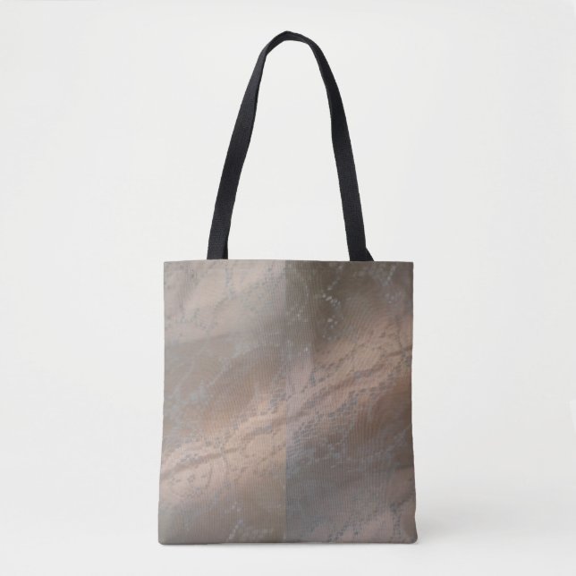 Tote Bag with Beige Swirl Design (Front)