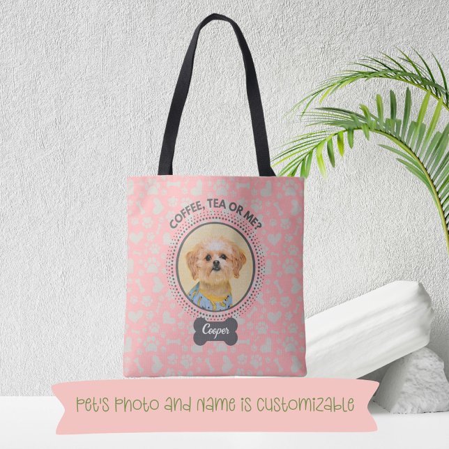 Tote Bag with Custom Pet Portrait & Name (Creator Uploaded)