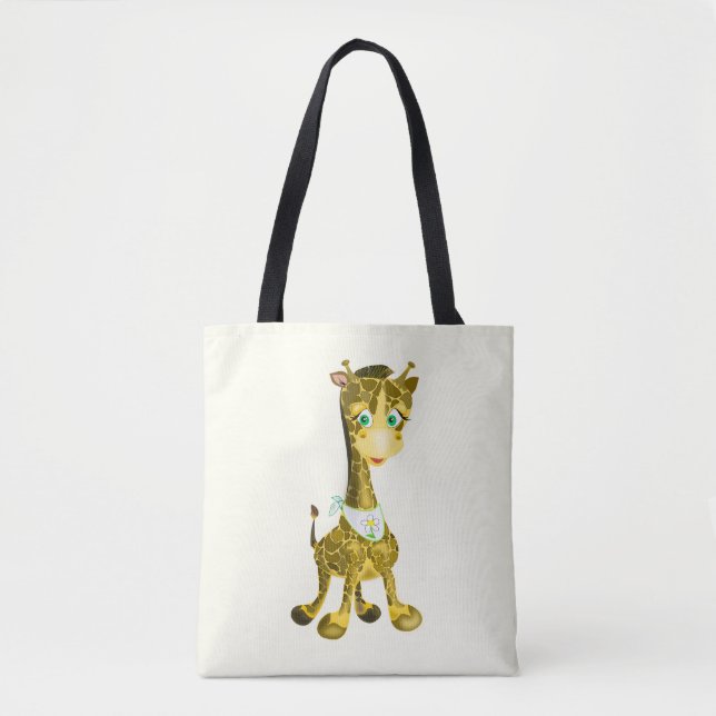 Tote Bag with Cute Giraffe (Front)