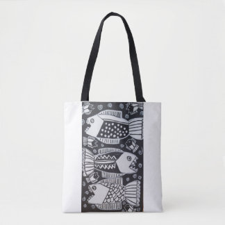 Tote bag with fish