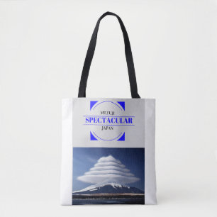 Tote bag with Lenticular Clouds Design
