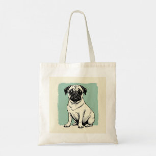 Tote Bag with Pug design