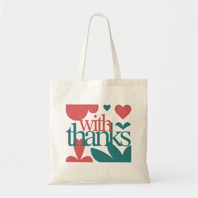 Tote Bag With Thanks – Valentine's Day Gift (Devant)