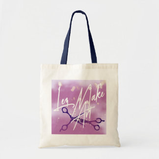 Tote Bag WLW Subtle Sapphic, MAKE ART, Lavender Scissors 