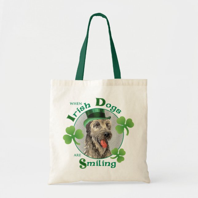 Tote Bag Wolfhound irlandais de la Saint-Patrick (Devant)