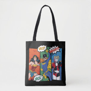 Tote Bag Wonder Woman, Batgirl & Harley Quinn Holiday