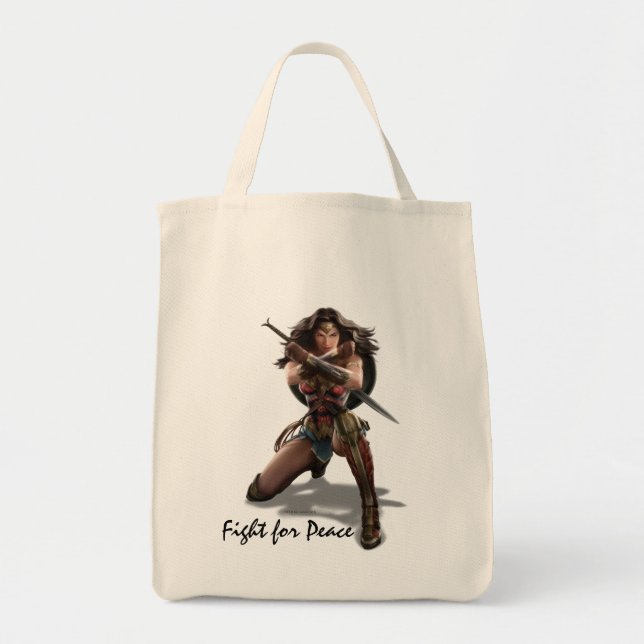 Tote Bag Wonder Woman Blocking With Bracelets (Devant)