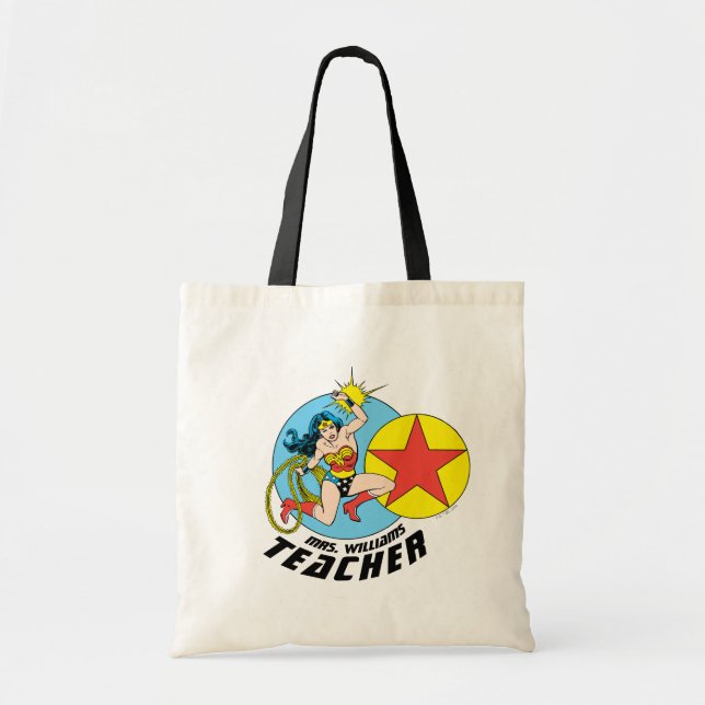 Tote Bag Wonder Woman Étoile rouge enseignant (Devant)
