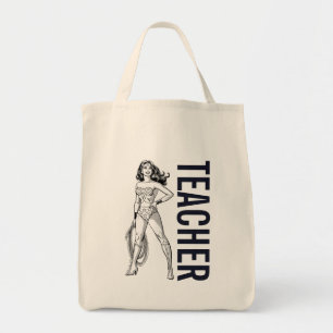 Tote Bag Wonder Woman Pose noir & blanc