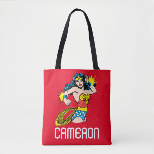 Tote Bag Wonder Woman Twist avec des menottes brillantes