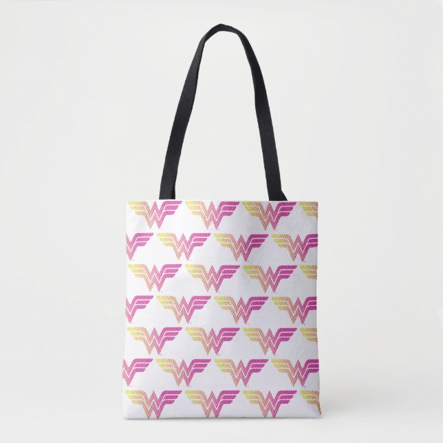 Tote Bag Wonder Woman Yellow-rose demi-ton logo (Devant)