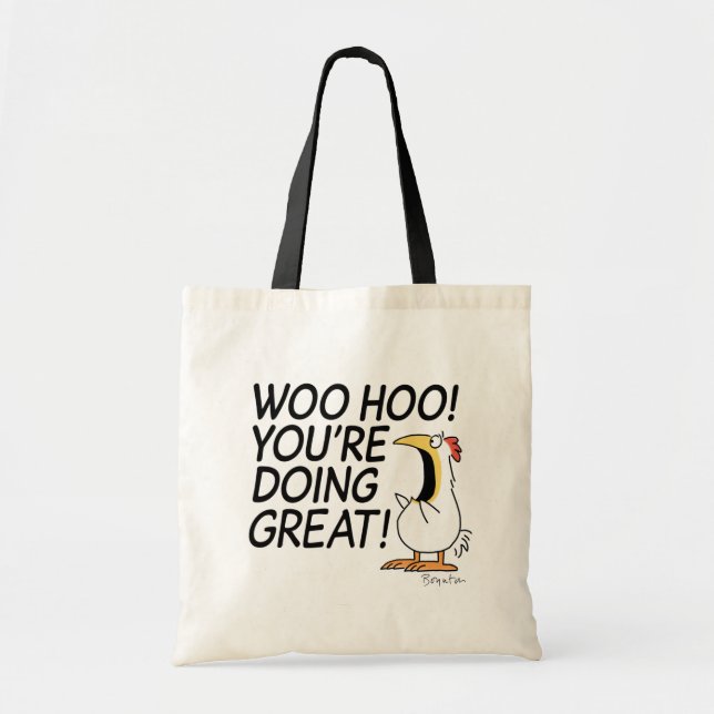 Tote Bag WOO HOO ! TU FAIS BEAUCOUP ! Sandra Boynton (Devant)