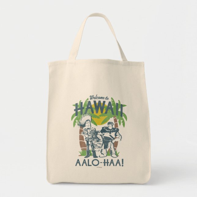 Tote Bag Woody et Buzz - Bienvenue à Hawaii (Devant)