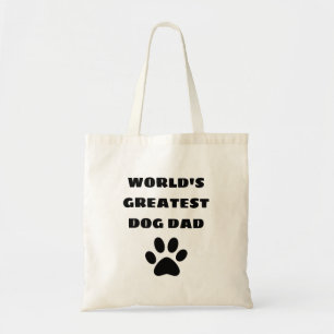 Tote Bag World's Greatest Dog Dad Custom Text Personalized