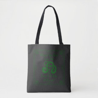 Tote Bag "Would You Love Me?" Wyrm Dragon Green Black
