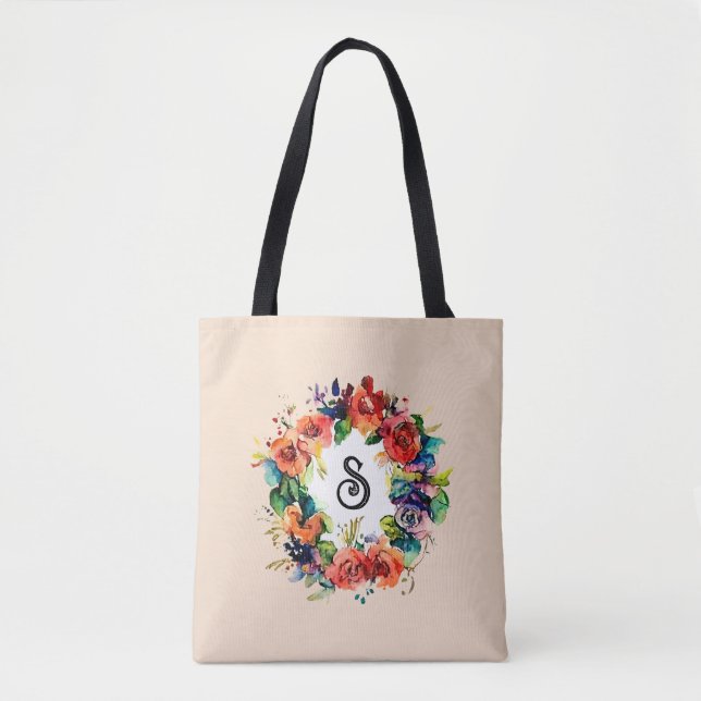 Tote Bag Wreath aquarelle (Devant)