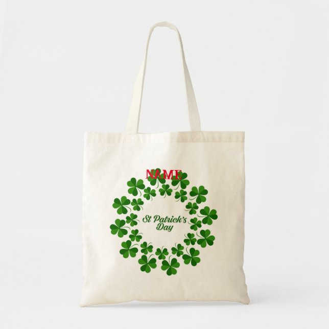 Tote Bag Wreath de la Saint Patrick Thunder_Cove (Devant)