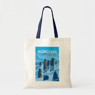 Tote Bag Wulingyuan zone Pittoresque Chine Voyage Art Vinta