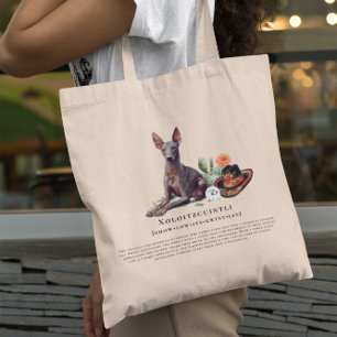 Tote Bag Xoloitzcuintli   Aquarelle Chien Mexicain Sans Poi