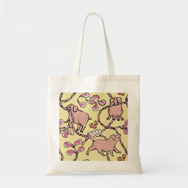 Tote Bag Y motif Hilarié Chinois Viêt-namien Cochon Année B (Devant)
