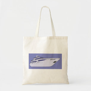 Tote Bag Yacht à moteur de luxe Superyacht blanc moderne