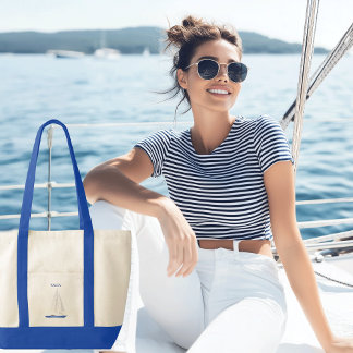 Tote Bag Yacht Bateau à voile Contraste Triage