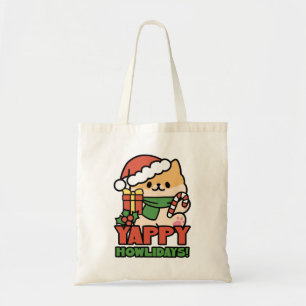 Tote Bag Yappy Howlidays - Jote Christmas Dog Cartoon