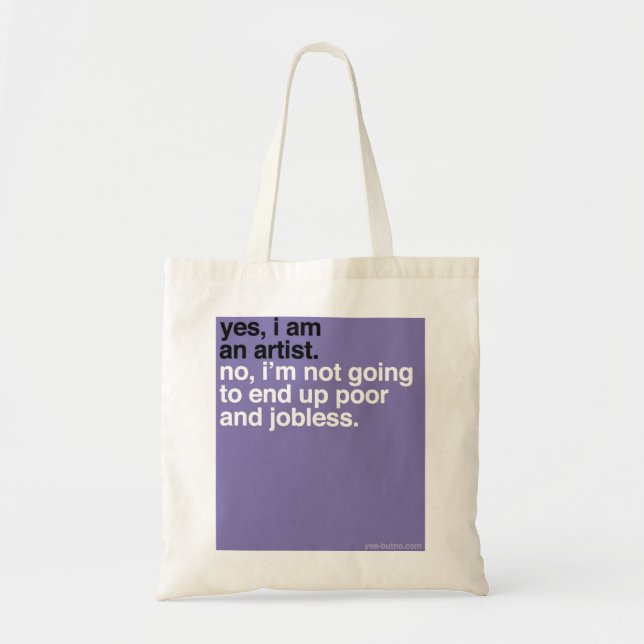 Tote Bag YBN : Oui, je suis un artiste (Devant)