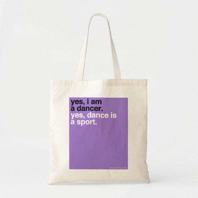Tote Bag YBN : Oui, je suis un danseur (Devant)