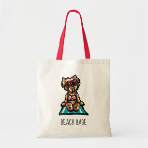 Tote Bag Yorkie Beach Babe