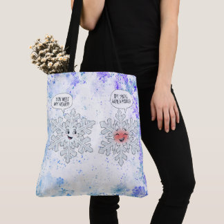 Tote Bag You Melt My Heart Snowflakes