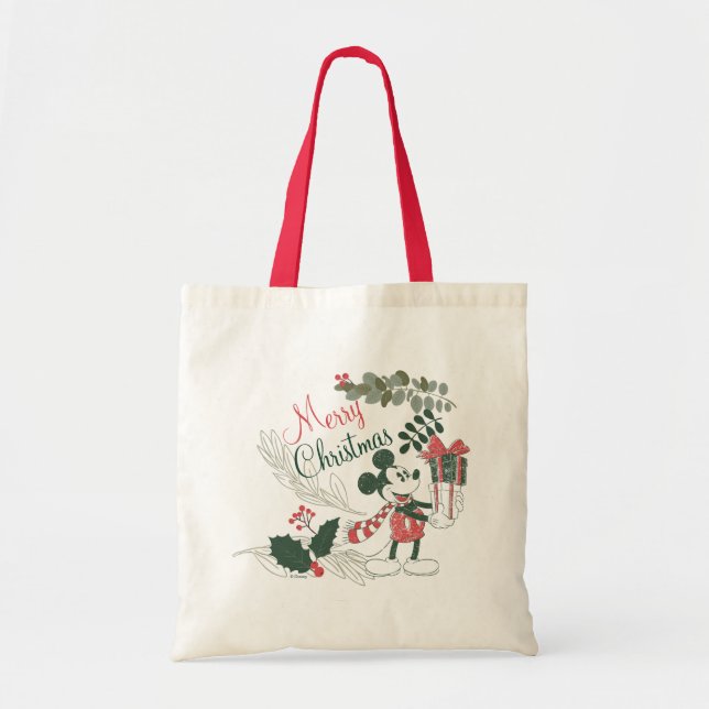 Tote Bag Yuletide Joy | Joyeux Noël Mickey (Devant)