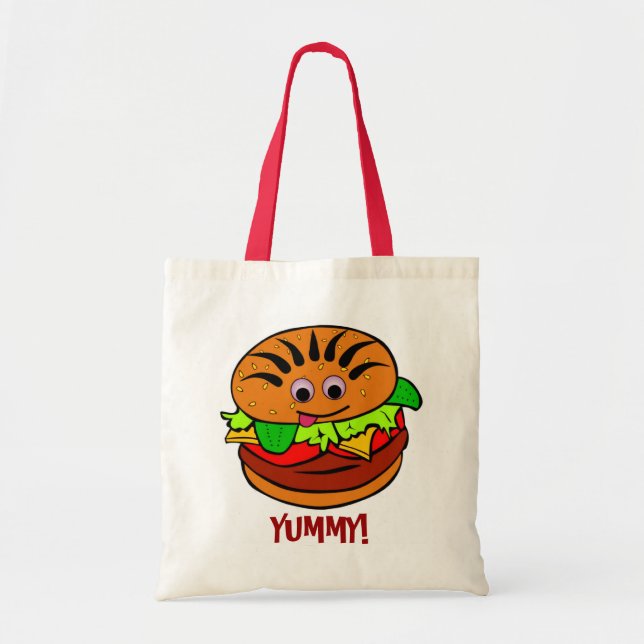 Tote Bag Yummy Hamburger (Devant)