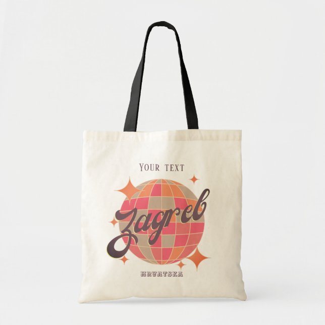 Tote Bag Zagreb Croatie Hrvatska retro mode vacances (Devant)