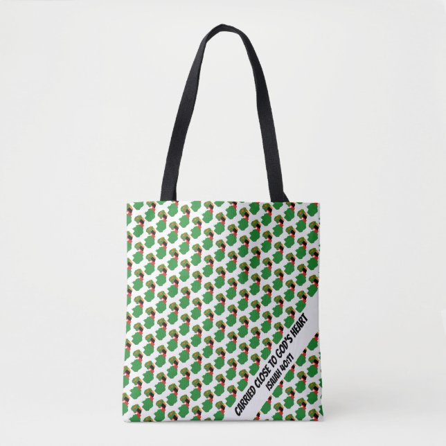 Tote Bag ZAMBIE DRAPEAU Le coeur de Dieu Isaïe 40 Écriture (Devant)