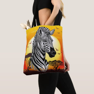Tote Bag Zebra African Savanna Wild Animal