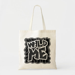 Tote Bag Zebra Wild me Noir et gris