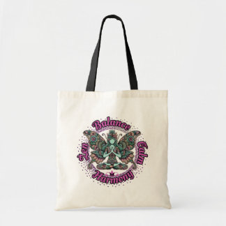 Tote Bag Zen Balance Calm Harmony Butterfly Meditation