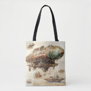 Tote Bag Zeppelin Steampunk vintage (4)