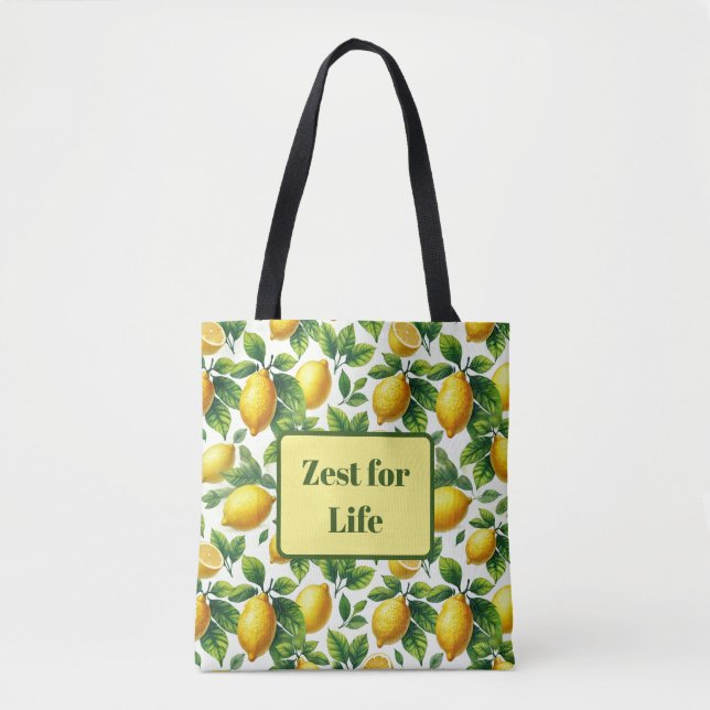 Tote Bag Zest for Life Lemons (Devant)