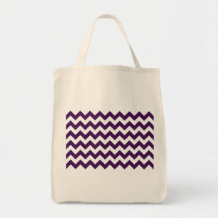 Tote Bag Zigzag violet et blanc