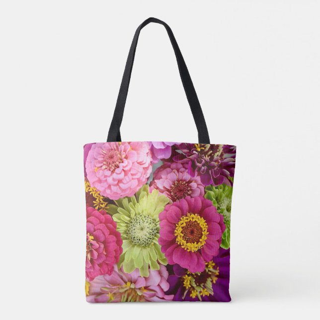 Tote Bag Zinnia Floral Fourre-tout (Dos)