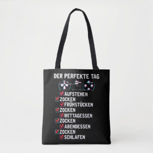 Tote Bag Zocken Perfekte Tag Zocker Humour Gamer Spruch