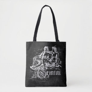 Tote Bag Zodiaque Gémeaux Vintage