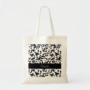 Tote Bag Zones dalmatiennes noires et blanches