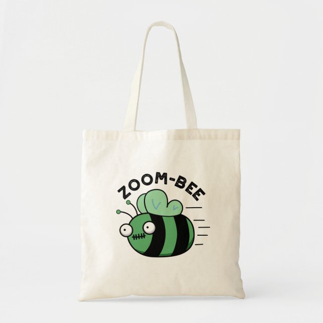 Tote Bag Zoom-bee Drôle Halloween Zombie Bee Pun (Devant)