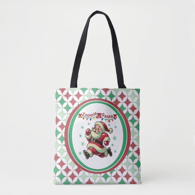 Tote Bag Zoomie Santa Christmas (Devant)
