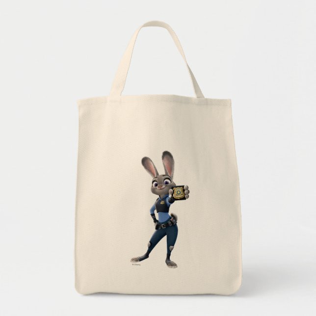 Tote Bag Zootopia | Judy Hopps - Affichage d'un insigne (Devant)