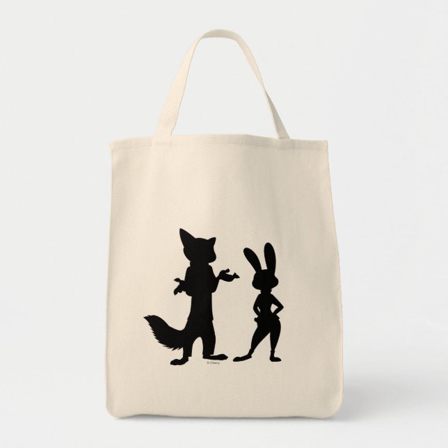 Tote Bag Zootopia | Judy & Nick Silhouette (Devant)