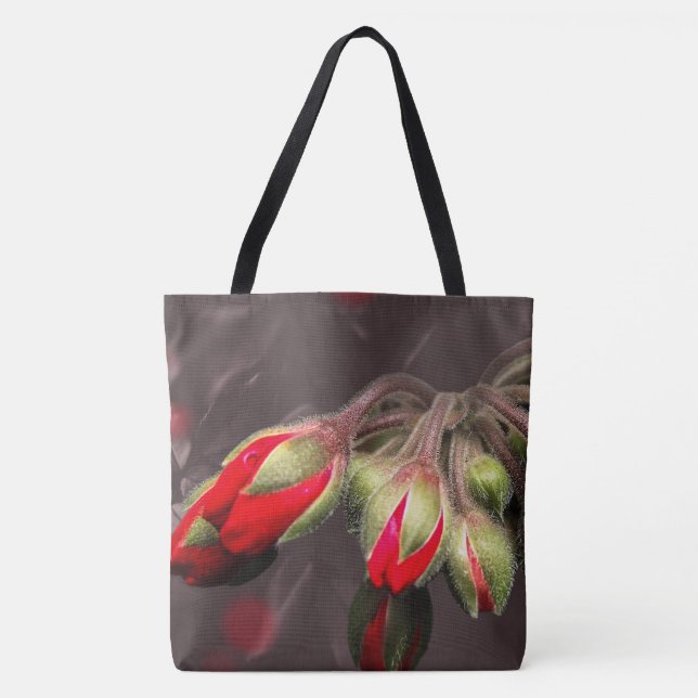 Tote Bloom Red And Dark Bag (Front)